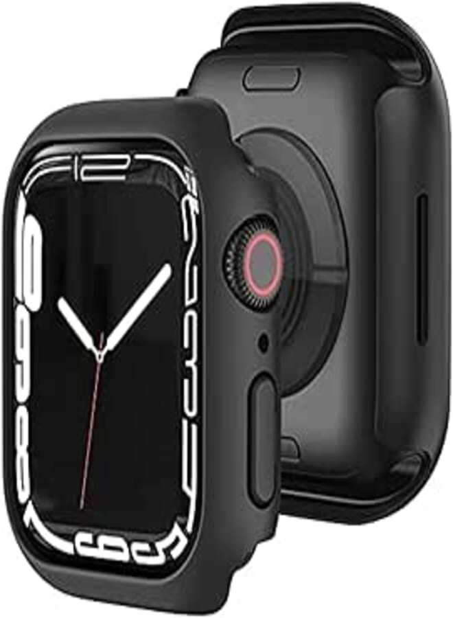 Dado Half Case Protector Compatible with Apple iWatch Series 9 | 8 | 7, Hard PC Anti Scratch Bumper case (Black, 41 mm)